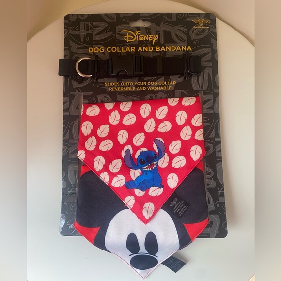 Disney Other - Disney Buckle-Down Dog Collar & Bandana Set, medium